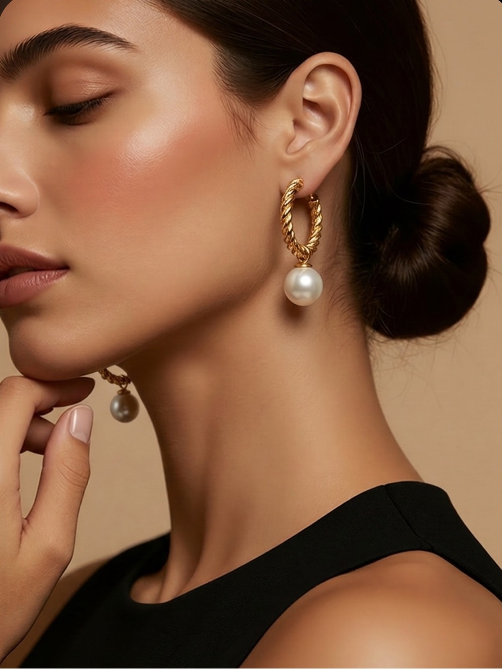 ❌Price Drop ❌NWT Tori Burch Gold /Rope /Hoop /Pearls Earrings.